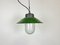 Industrial Green Enamel and Cast Iron Pendant Light, 1960s 2