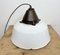 Industrial White Enamel and Cast Iron Pendant Light, 1960s 10