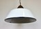 Industrial White Enamel and Cast Iron Pendant Light, 1960s 8