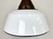 Industrial White Enamel and Cast Iron Pendant Light, 1960s 4