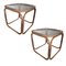 Tables d'Appoint Mid-Century en Bois et Rotin par Miguel Milá Sagnier, Set de 2 1