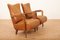 Vintage Armchairs in Brown Leather, 1950s, Set of 2, Image 2