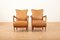Vintage Armchairs in Brown Leather, 1950s, Set of 2, Image 5