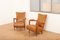 Vintage Sessel aus Braunem Leder, 1950er, 2er Set 12