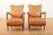 Vintage Armchairs in Brown Leather, 1950s, Set of 2 1