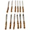 French Cutlery in Faux Bamboo, 1970, Set of 12 1