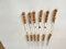 French Cutlery in Faux Bamboo, 1970, Set of 12, Image 11