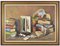 Unknown, Still Life with Palette and Books, Oil on Canvas, 1969, Framed, Image 1
