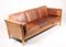 Vintage Danish Three-Seater Tan Leather Sofa from Mogens Hansen, 1980s, Image 1