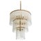 Clear Gold Glass Rod Chandelier by Sciolari, 1970s, Image 1