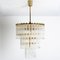 Clear Gold Glass Rod Chandelier by Sciolari, 1970s, Image 12