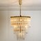 Clear Gold Glass Rod Chandelier by Sciolari, 1970s 11