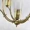 Art Deco Ceiling Lamp with Large Glass Tulips, 1930s 10