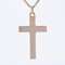 French 18 Karat Rose Gold Flat Cross, 1960s 7