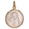 French 18 Karat Yellow Gold Angel with Lamb Medal Pendant in Mother-of-Pearl 1