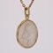 French 18 Karat Yellow Gold Angel with Lamb Medal Pendant in Mother-of-Pearl, Image 5