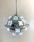 Mid-Century Modern Chrome and Glass Suspension by Oscar Torlasco, 1970s, Image 3