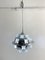 Mid-Century Modern Chrome and Glass Suspension by Oscar Torlasco, 1970s, Image 2