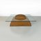 Modern Italian Coffee Table with Wooden Base and Glass Top by Mario Ceroli, 1970s, Image 6