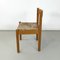 Mid-Century Modern Italian Wooden Wicker Chairs by La Rinascente, 1960s, Set of 5 4