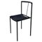 Moderner italienischer Stuhl aus schwarzem Metall & Kautschuk von Maurizio Peregalli für Zeus, 1984 1
