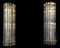 Vintage Murano Wall Sconce Iridescent Triedri Glass, Murano, 1890s, Set of 2, Image 9