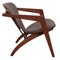 Silla Butterfly de roble ahumado y tela Hallingdal gris de Hans Wegner para Getama, Imagen 2