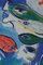 Dagmar Glemme, Composición con peces y caras, Litografía en color, Enmarcado, Imagen 3