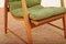 Armlehnstuhl Ronco mit Gestell aus Massivholz & grünem Stoffbezug von Jacob Müller für Wohnhilfe, 1950er 5