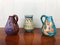 Italian Hand-Decorated Glazed Polychrome Terracotta Vases from La Vietrese, Set of 3 30