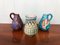 Italian Hand-Decorated Glazed Polychrome Terracotta Vases from La Vietrese, Set of 3 1