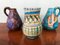 Italian Hand-Decorated Glazed Polychrome Terracotta Vases from La Vietrese, Set of 3 33