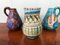Italian Hand-Decorated Glazed Polychrome Terracotta Vases from La Vietrese, Set of 3, Image 33