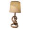 Vintage Desktop Lamp with Rope Structure, Image 1