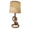 Vintage Desktop Lamp with Rope Structure, Image 4