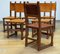 Folk Art Farm County Swedish Dining Chairs in Pine and Tan Leather, 1890s, Set of 6 4