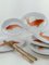 Piatti da pesce vintage in porcellana bavarese con decori giapponesi, anni '60, set di 7, Immagine 14