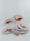 Vintage Fish Service Plates in Bavarian Porcelain with Japanese Decor, 1960s, Set of 7 10