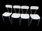 Esstisch und Stühle aus weißem Resopal, 1950er, 5er Set 4