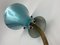 Vintage Swane Neck Wall Lamp with Metallic Blue Screen, 1950 10