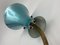 Vintage Swane Neck Wall Lamp with Metallic Blue Screen, 1950, Image 10