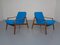 Sofá y sillones de teca de Hartmut Lohmeyer para Wilkhahn, años 60. Juego de 3, Imagen 3