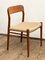 Sedie nr. 56 e 75 D Mid-Century in teak di Niels O. Møller per JL Møllers Møbelfabrik, Danimarca, 1950, set di 8, Immagine 1