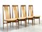 Mid-Century Oak High Back Dining Chairs, 1960s, Set of 4 6