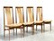 Mid-Century Oak High Back Dining Chairs, 1960s, Set of 4, Image 6