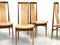Mid-Century Oak High Back Dining Chairs, 1960s, Set of 4, Image 3