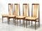 Mid-Century Oak High Back Dining Chairs, 1960s, Set of 4 1