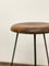 Bar Stool with Steel Frame and Walnut Seat, Image 8