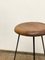 Bar Stool with Steel Frame and Walnut Seat, Image 9