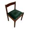 Silla de comedor Carimate de terciopelo verde y haya de Vico Magistretti para Cassina, 1963. Juego de 10, Imagen 8